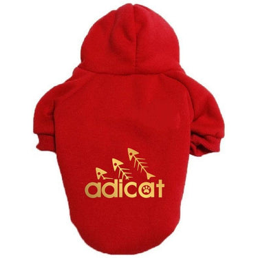 Cozy Cat Cardigan Cat Apparel KittyNook Cat Company Red XS